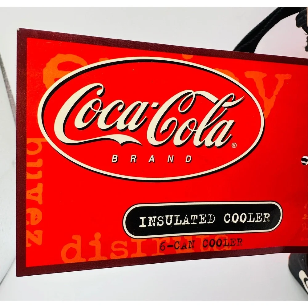 Coca-Cola 6-Can Insulated Cooler Bag Red Black Soft Lunch Box New with Tags